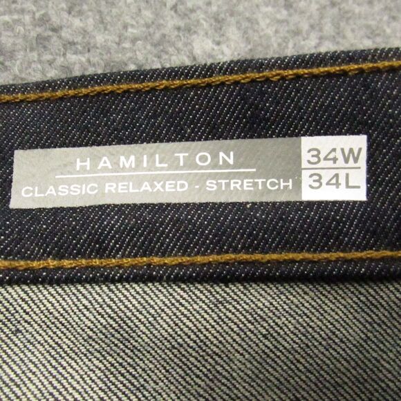 Sean John Jeans Mens 34x35 Hamilton Relaxed Stretch Dark Blue Wash - Picture 3 of 16